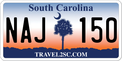 SC license plate NAJ150
