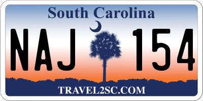 SC license plate NAJ154