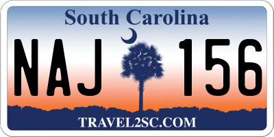 SC license plate NAJ156