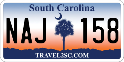 SC license plate NAJ158