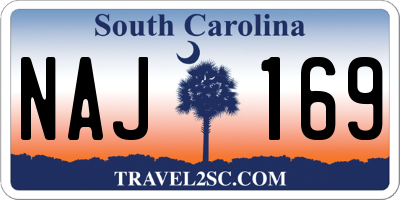 SC license plate NAJ169