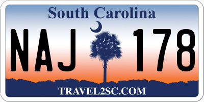 SC license plate NAJ178