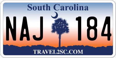 SC license plate NAJ184