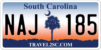 SC license plate NAJ185