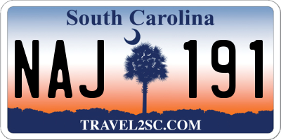 SC license plate NAJ191