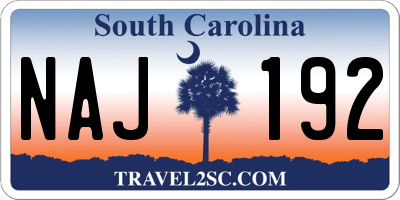 SC license plate NAJ192