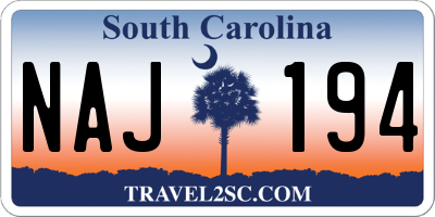 SC license plate NAJ194