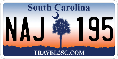 SC license plate NAJ195