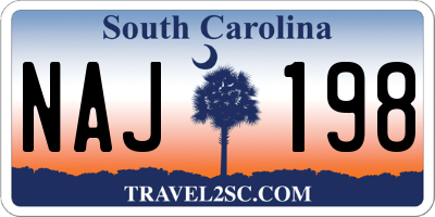 SC license plate NAJ198