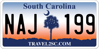 SC license plate NAJ199