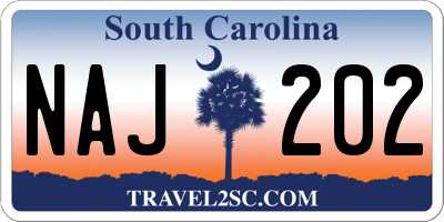 SC license plate NAJ202