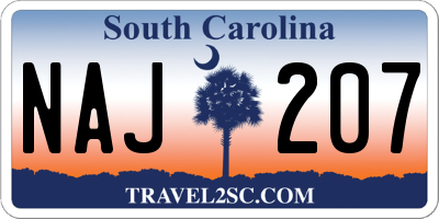 SC license plate NAJ207