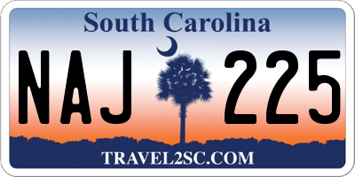 SC license plate NAJ225