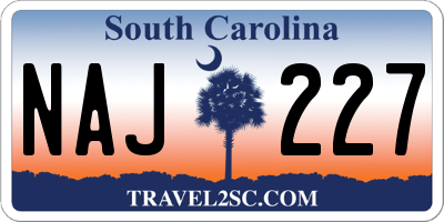 SC license plate NAJ227
