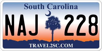 SC license plate NAJ228
