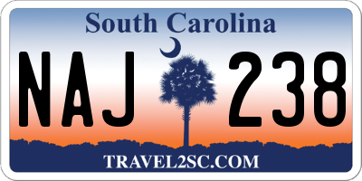 SC license plate NAJ238