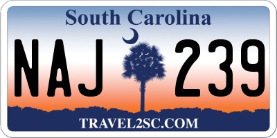 SC license plate NAJ239