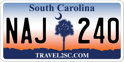 SC license plate NAJ240
