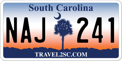 SC license plate NAJ241