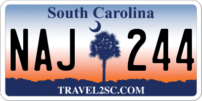 SC license plate NAJ244