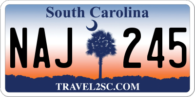SC license plate NAJ245