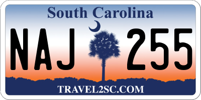 SC license plate NAJ255