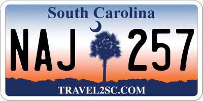 SC license plate NAJ257