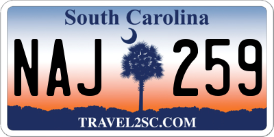 SC license plate NAJ259