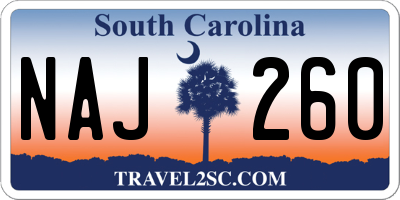 SC license plate NAJ260