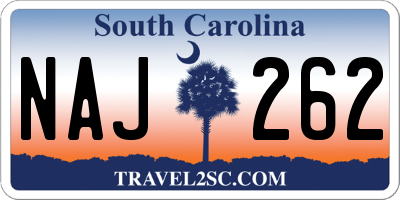 SC license plate NAJ262
