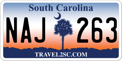 SC license plate NAJ263