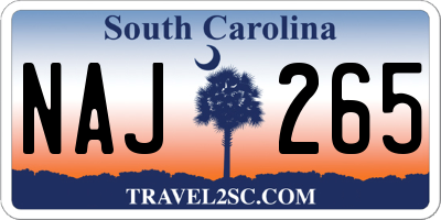 SC license plate NAJ265