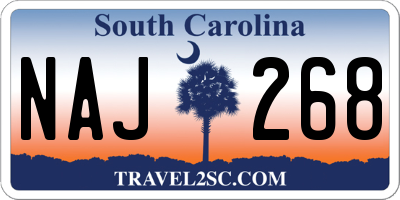 SC license plate NAJ268