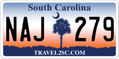 SC license plate NAJ279