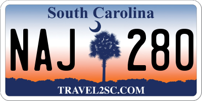 SC license plate NAJ280