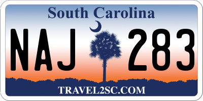 SC license plate NAJ283