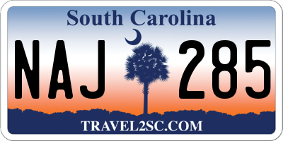 SC license plate NAJ285