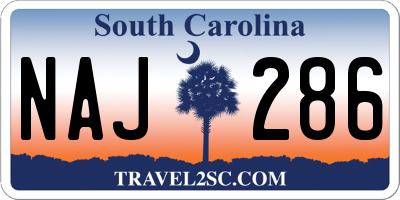 SC license plate NAJ286