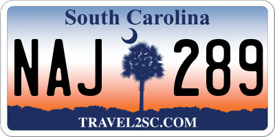 SC license plate NAJ289