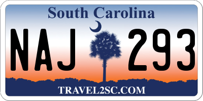 SC license plate NAJ293