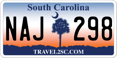 SC license plate NAJ298