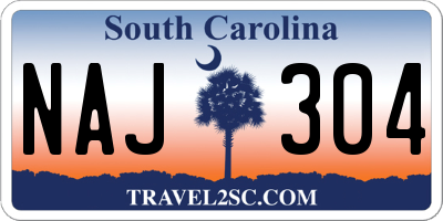 SC license plate NAJ304