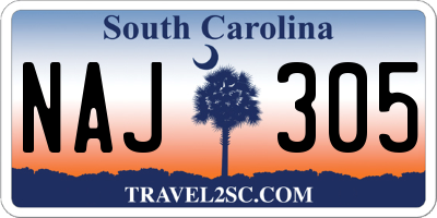 SC license plate NAJ305