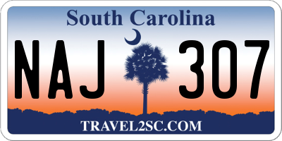 SC license plate NAJ307