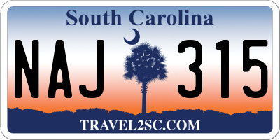 SC license plate NAJ315