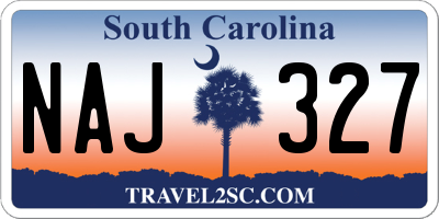 SC license plate NAJ327