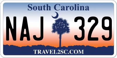 SC license plate NAJ329