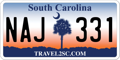 SC license plate NAJ331