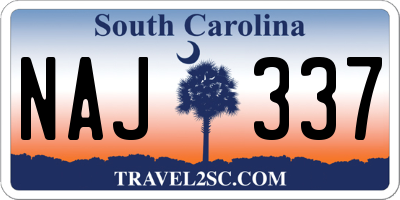 SC license plate NAJ337