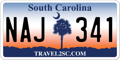 SC license plate NAJ341